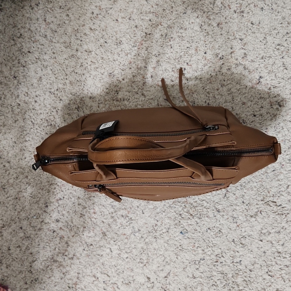 Nwt Botkier Trigger Leather Satchel, Caramel. - image 5